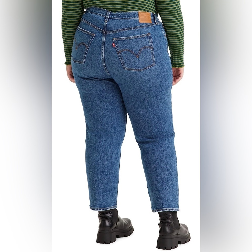 Levi’s Ribcage Straight Ankle High-Rise Denim Jeans Size 16 W Medium/Dark Wash